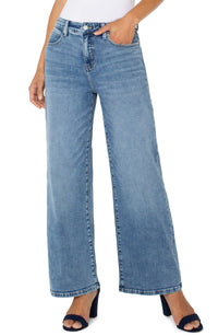 Stride Hi-Rise Wide Leg Denims (Carbon Canyon)