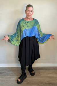 Crepe Sari Luna Crop Top