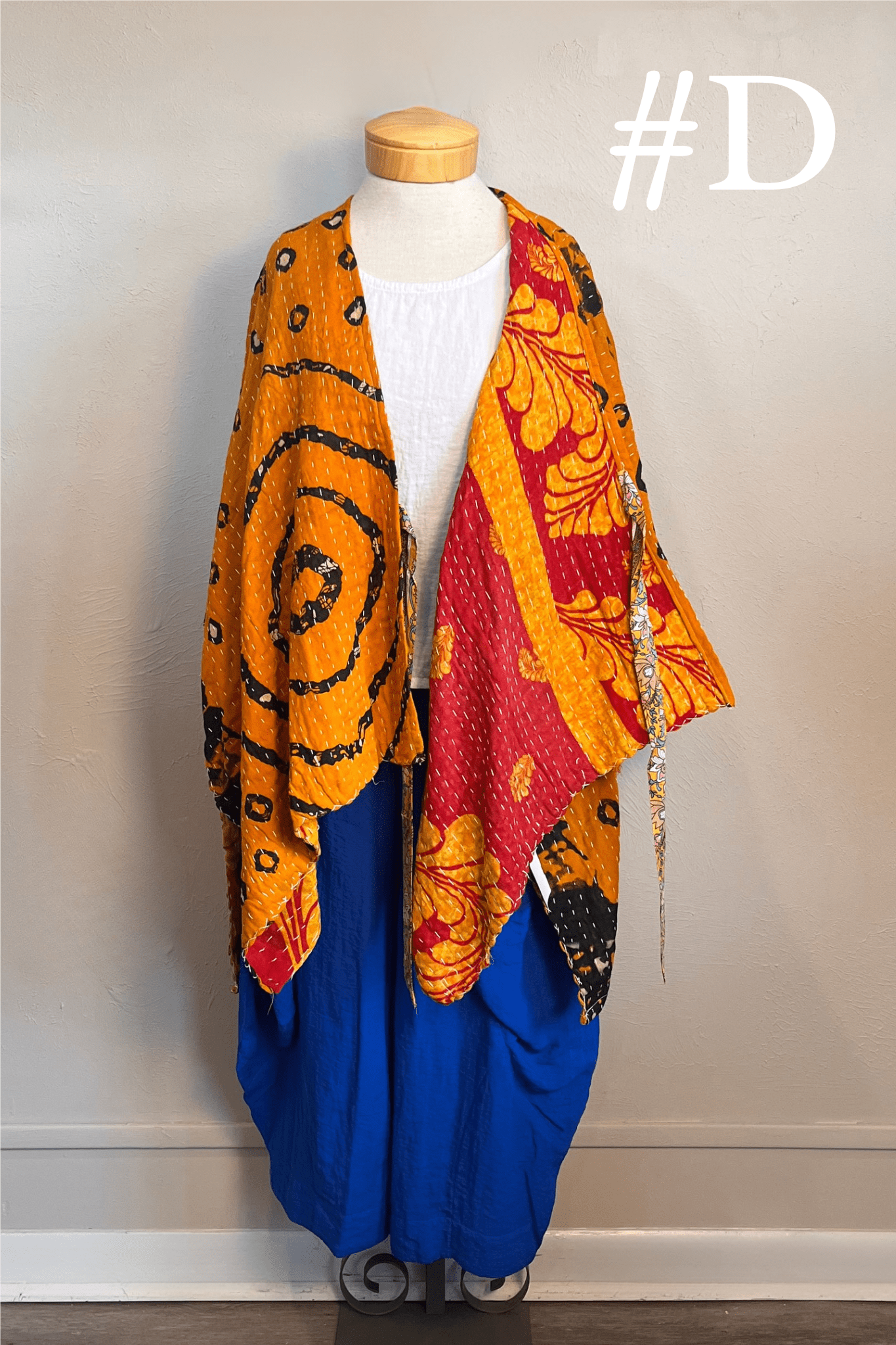 Short Reversible Kantha Jacket