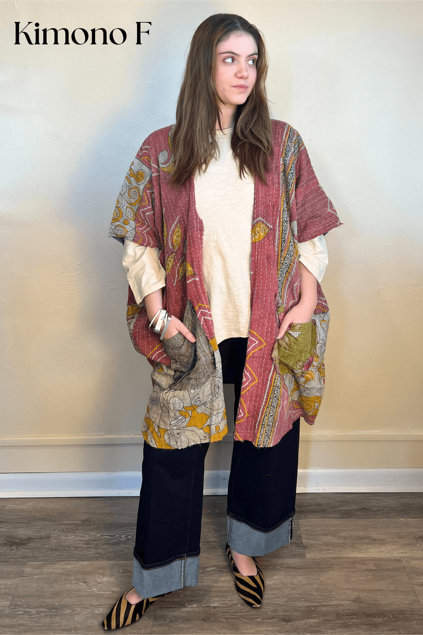 Kantha Sunrise Kimono
