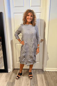Geocrinkle Grey Dress