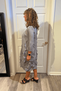 Geocrinkle Grey Dress