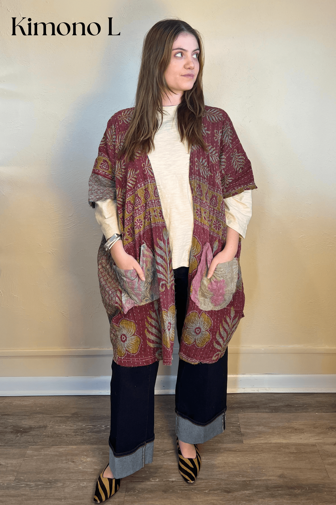 Kantha Sunrise Kimono