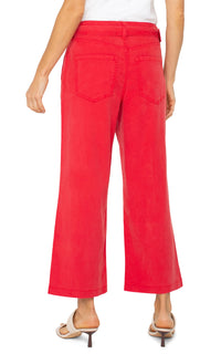 Stride Hi-Rise Crop Wide Leg Pant (Geranium)