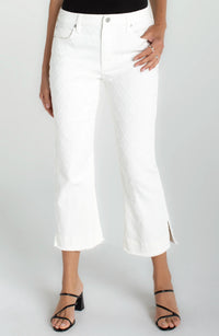 Hannah Crop Flare - White Diamond