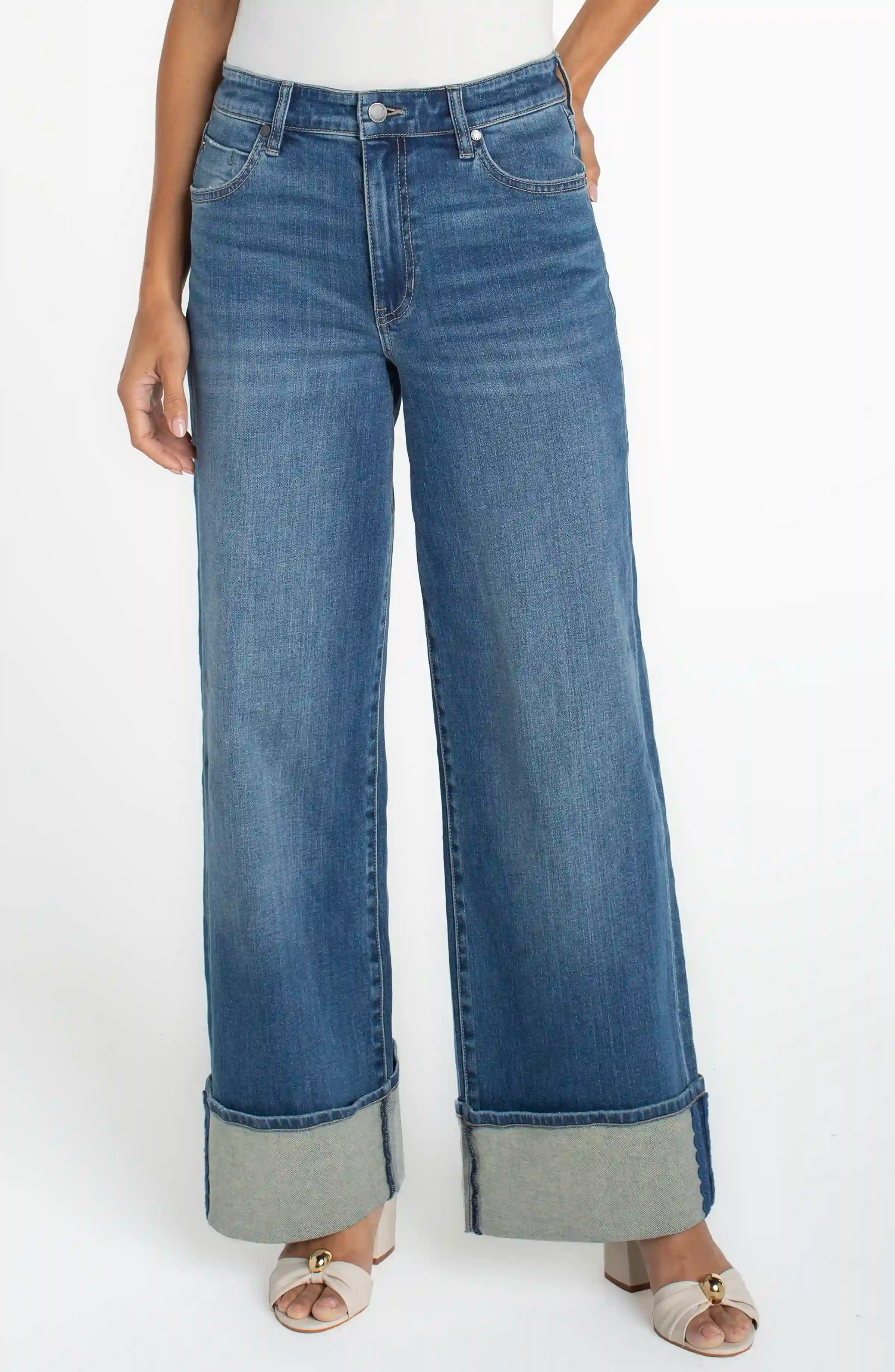Morgan Cuffed Crop Wide Leg