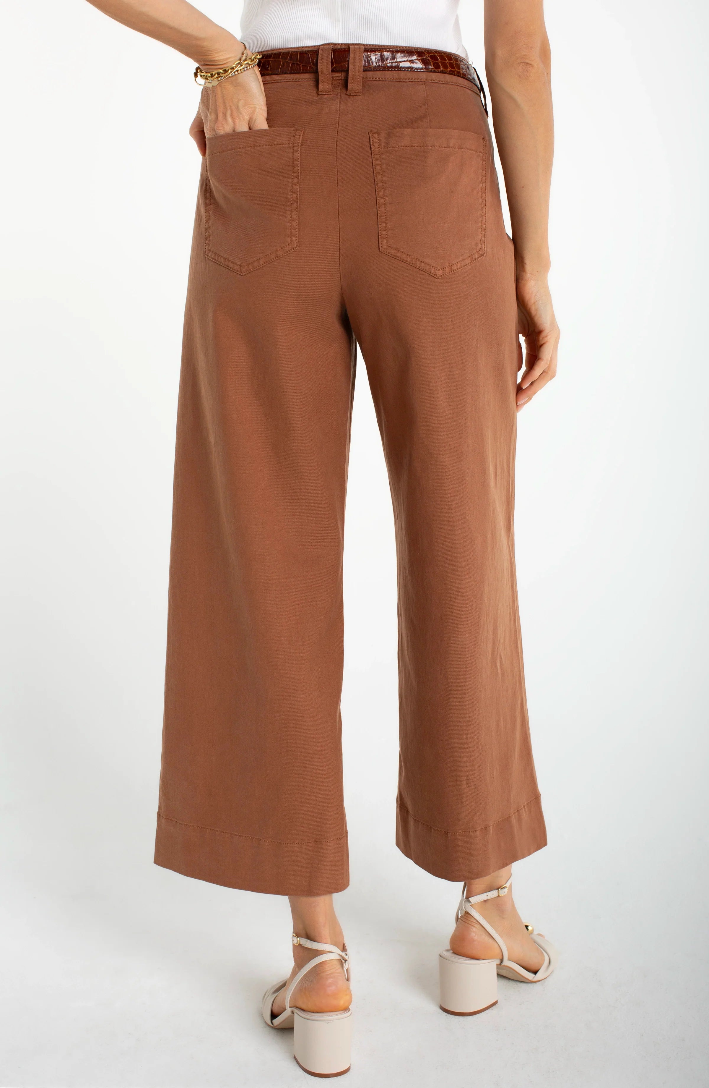 High Rise Crop Wide Leg