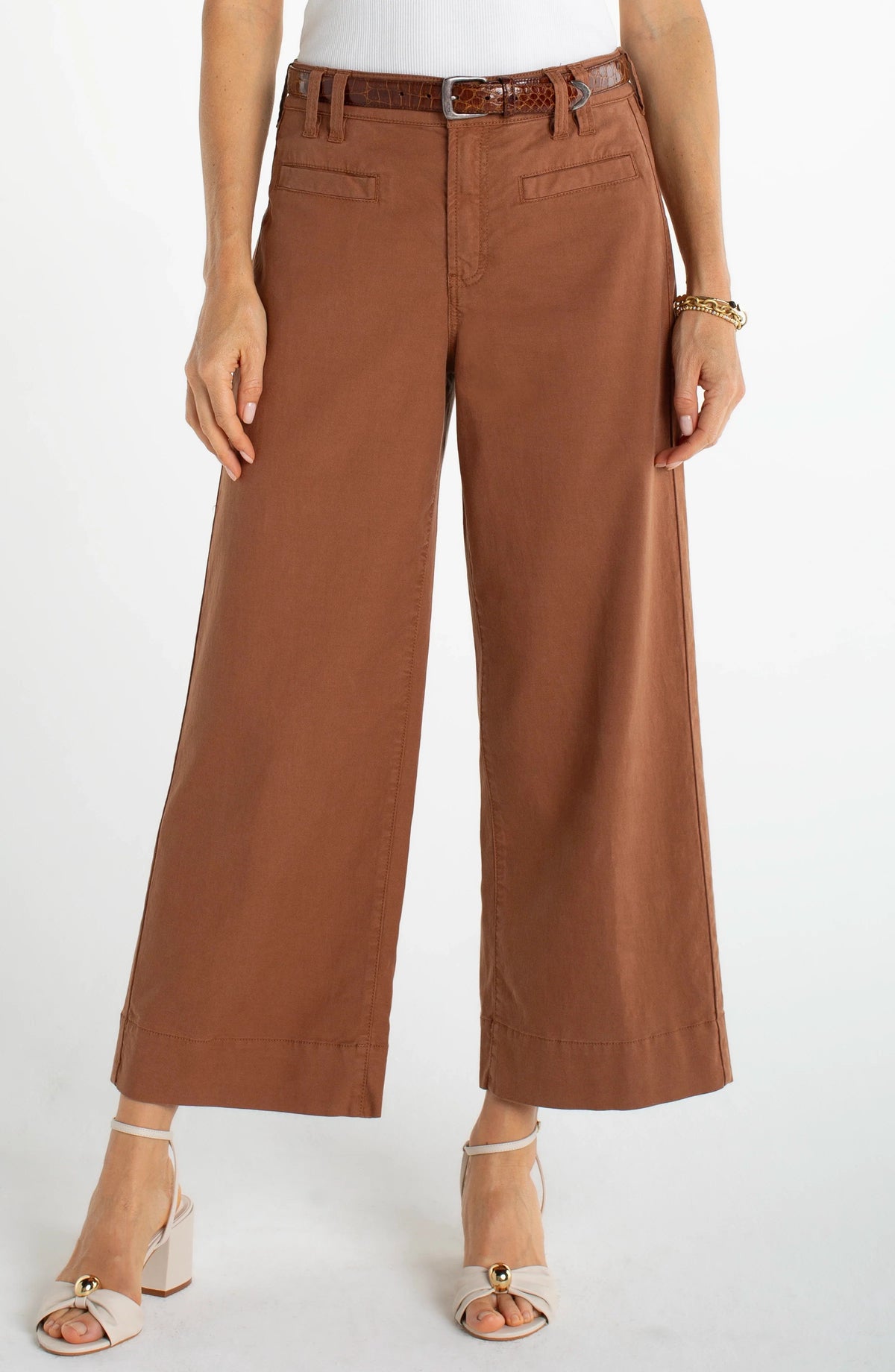 High Rise Crop Wide Leg