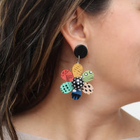 Clip-On Garden Of Colors Flower Earring