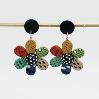 Clip-On Garden Of Colors Flower Earring