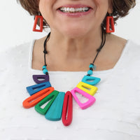 Multi Hues Boho Bloom Necklace