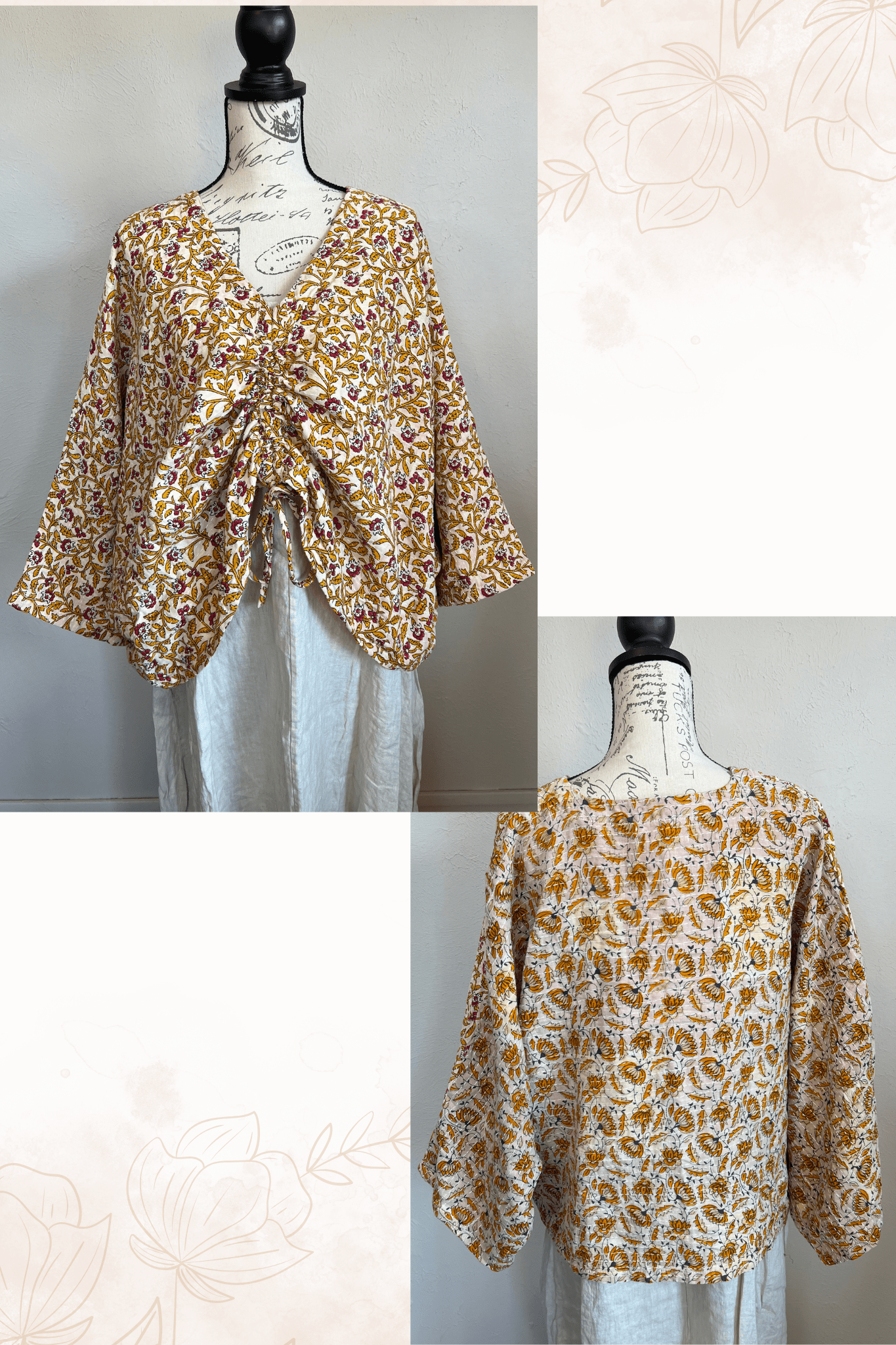 Pareo Kantha Butterfly Top