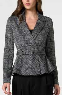 Belted Peplum Blazer
