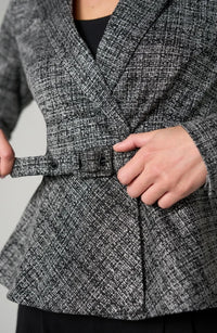 Belted Peplum Blazer