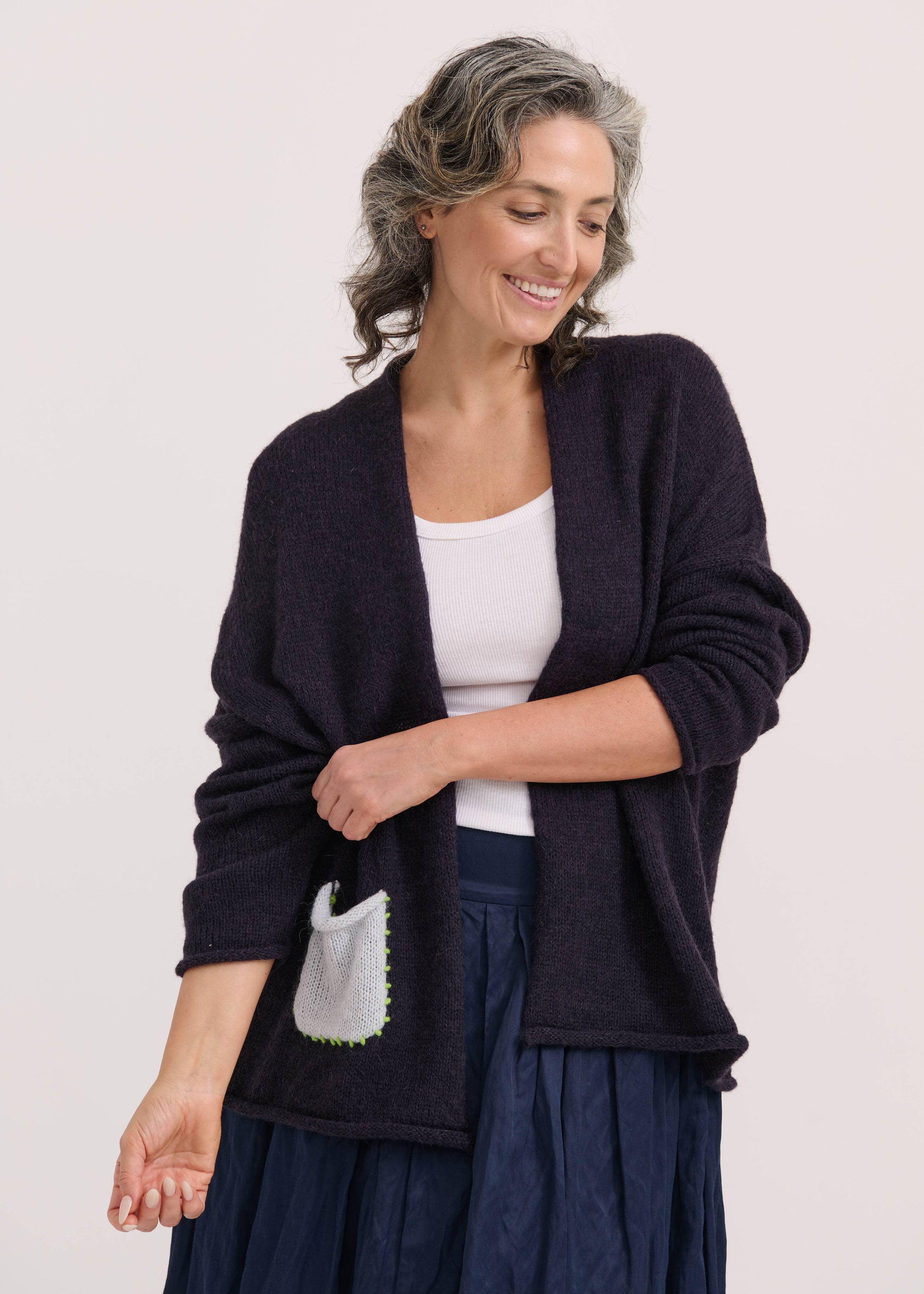 Lofty Peace Cardi (Navy)