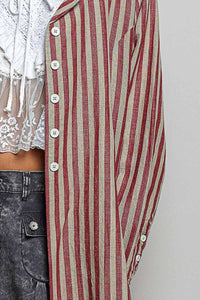 Long Striped Cotton Jacket