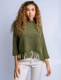 Kerisma Sachi Aja fringe sweater in Olive Jade, Tangerine Glow and Warm Wheat