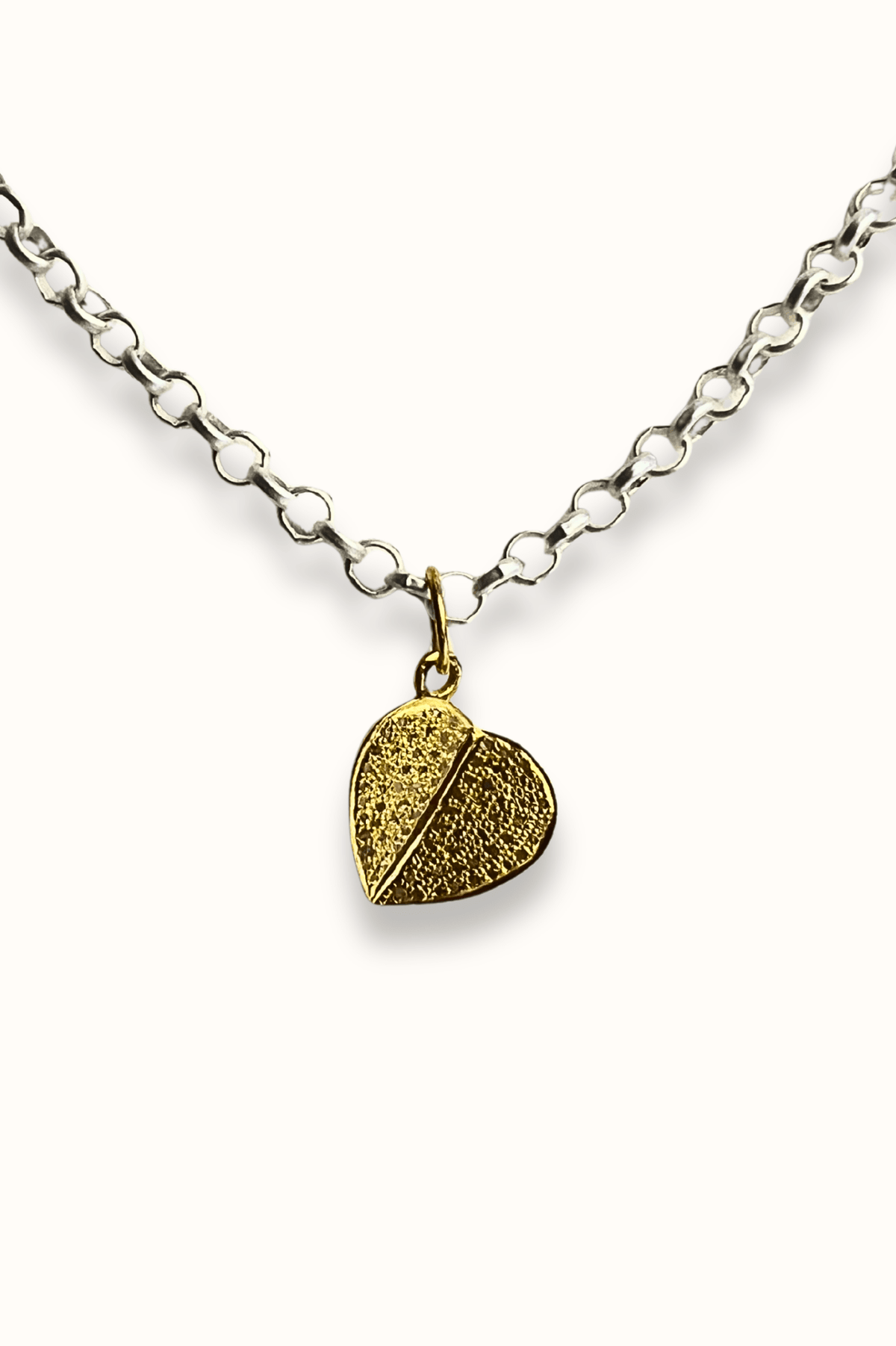 Diamond Folded Heart Necklace