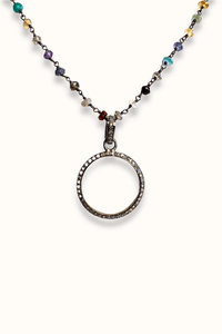 Open Diamond Circle Necklace