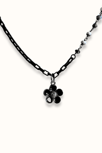 Opal Chain Flower Necklace