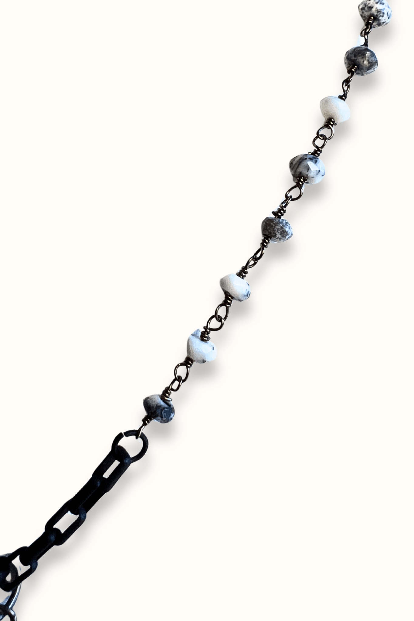 Opal Chain Flower Necklace