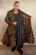 Heydari NOJCE Jacket in bronze and black, front, interior and back views