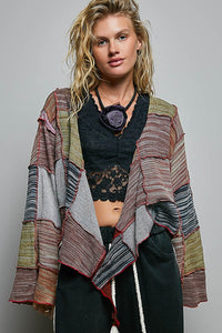 Cropped Patchwork Cardigan