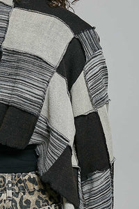 Cropped Patchwork Cardigan