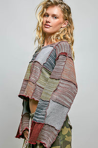 Patchwork Panels Cropped Top