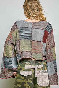 Patchwork Panels Cropped Top