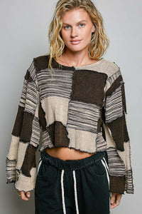 Patchwork Panels Cropped Top