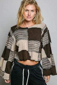 Patchwork Panels Cropped Top
