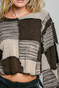 Patchwork Panels Cropped Top