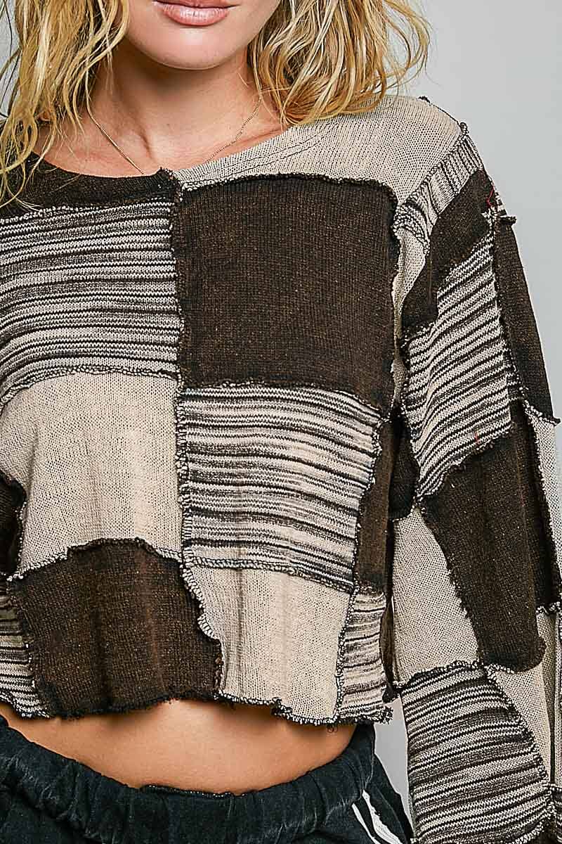 Patchwork Panels Cropped Top
