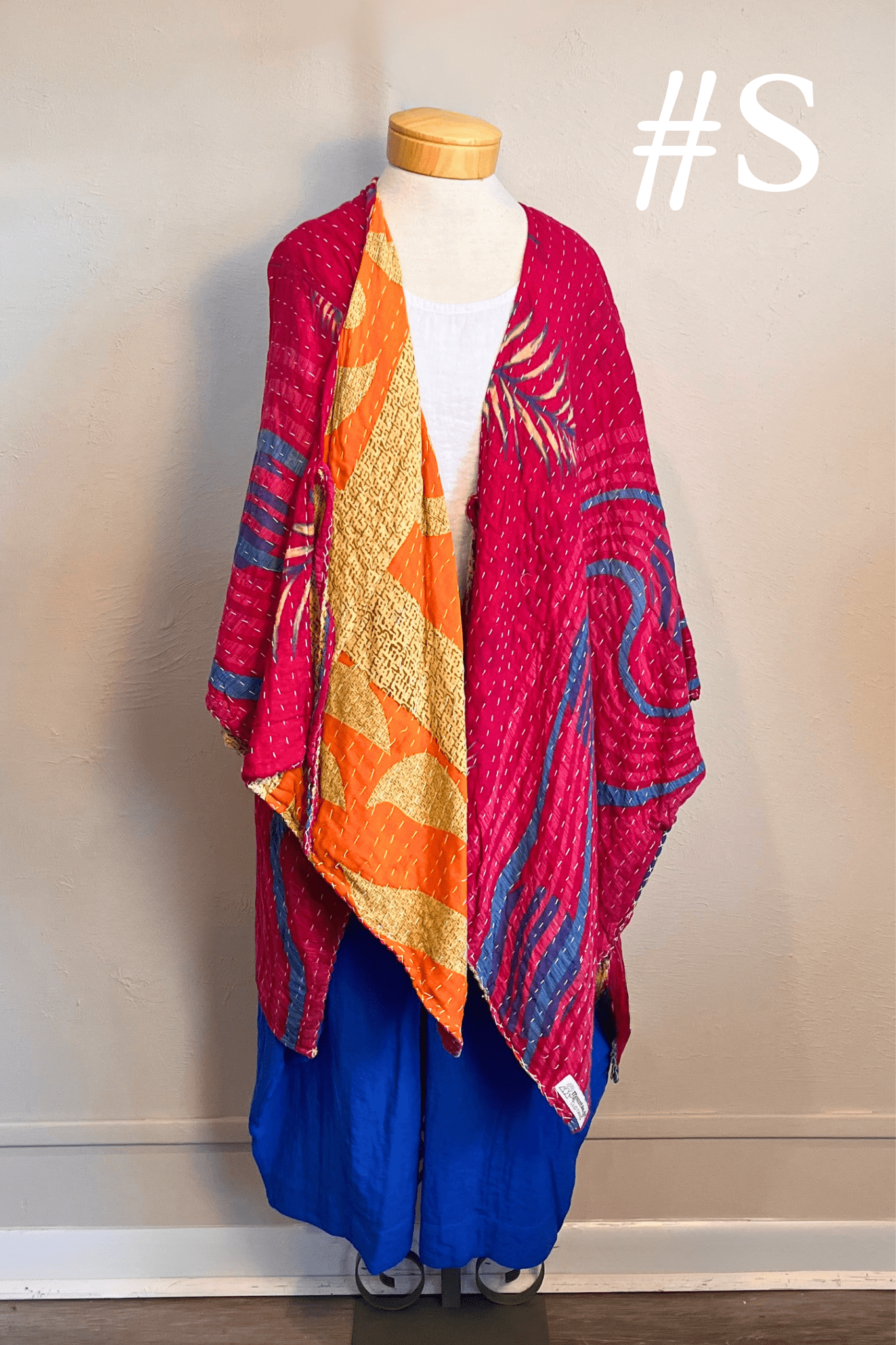 Short Reversible Kantha Jacket
