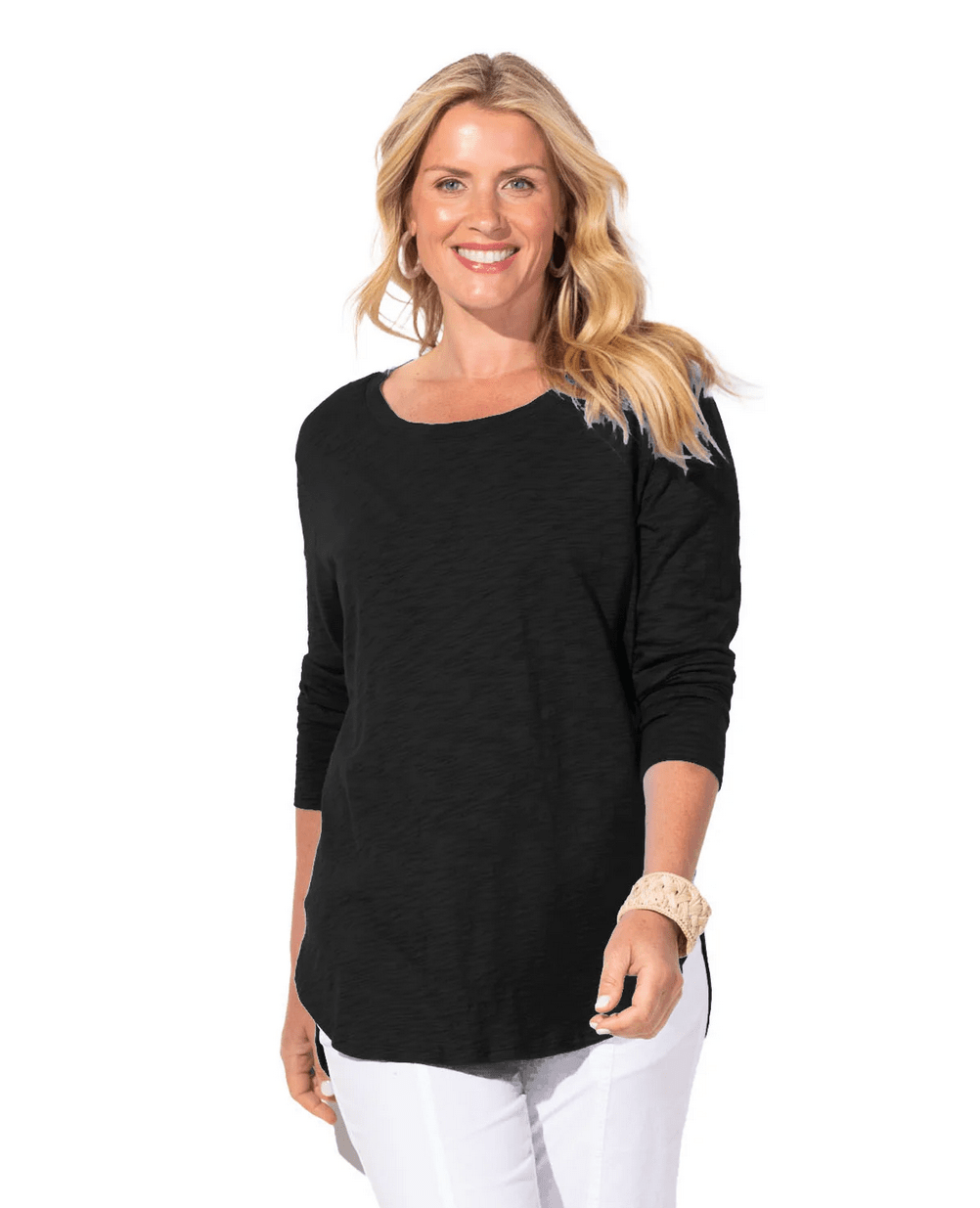 3/4 Sleeve High-Low Tee