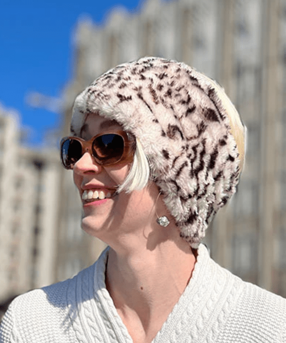 Snow Leopard Ear and Neck Cozy