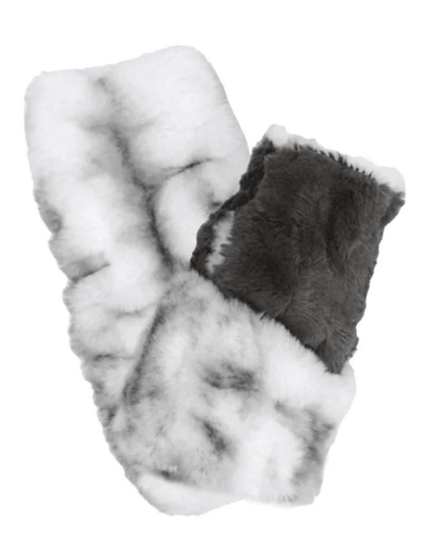 Aspen and Gray Reversible Fingerless Gloves
