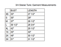 PALETTE BASICS 3/4 Sleeve Tunic