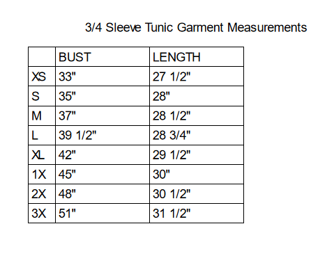 PALETTE BASICS 3/4 Sleeve Tunic