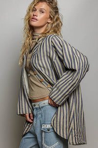 Asymmetrical Hem Lapel Jacket