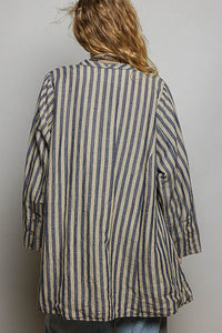 Asymmetrical Hem Lapel Jacket