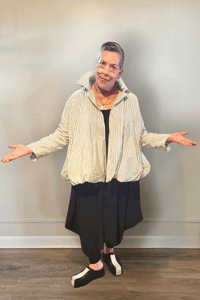 Stripe Cocoon Jacket