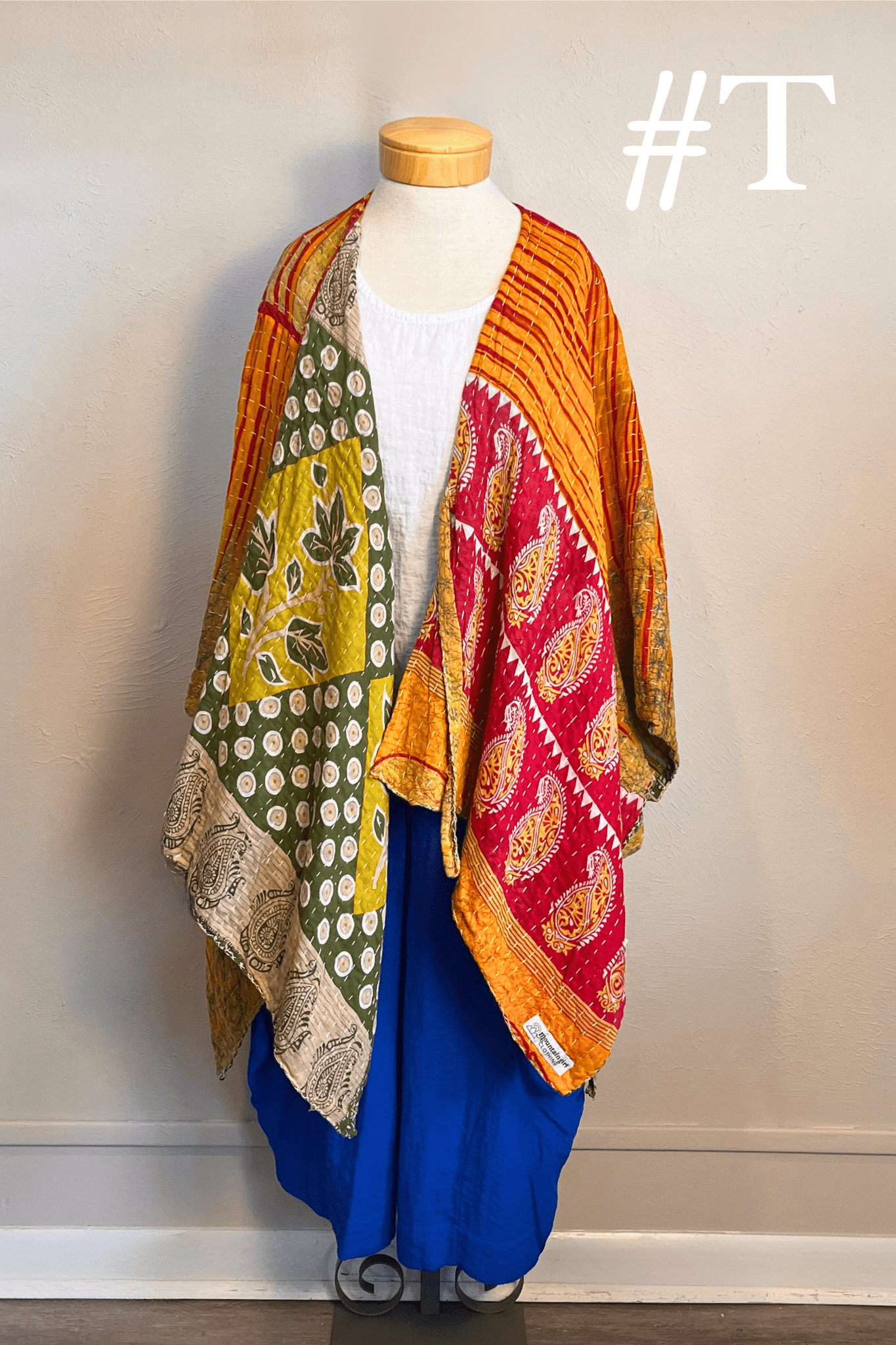 Short Reversible Kantha Jacket