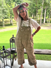 Travels Await Overalls - Olive