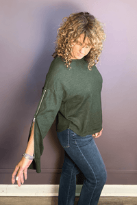 Zip Sleeve Sweater