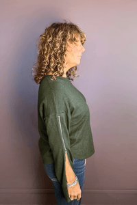 Zip Sleeve Sweater