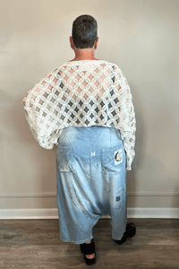 Crochet Abundance Crop Top - Cream