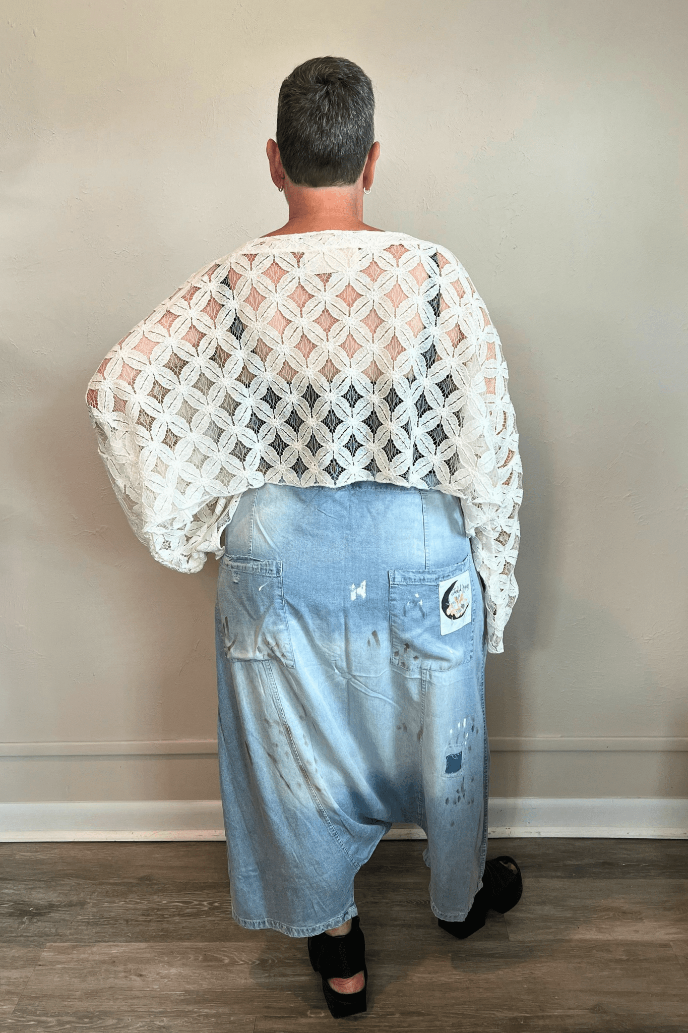 Crochet Abundance Crop Top - Cream