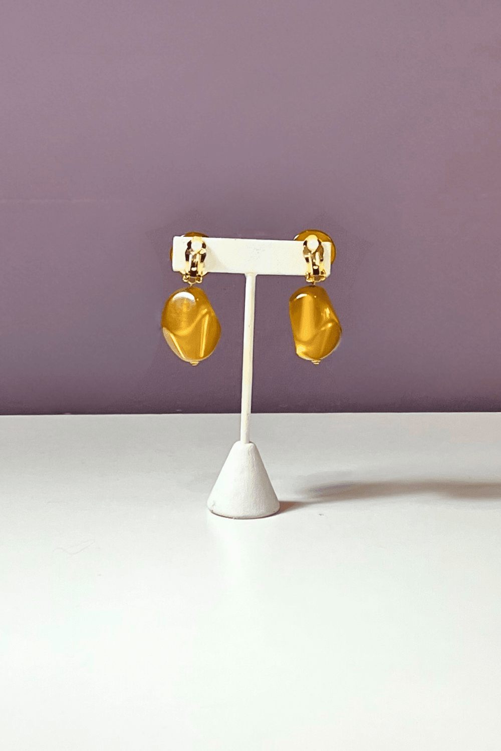 Amber Espelette Clip On Earrings